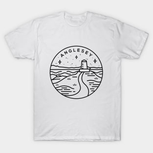 Anglesey, North Wales Emblem - White T-Shirt